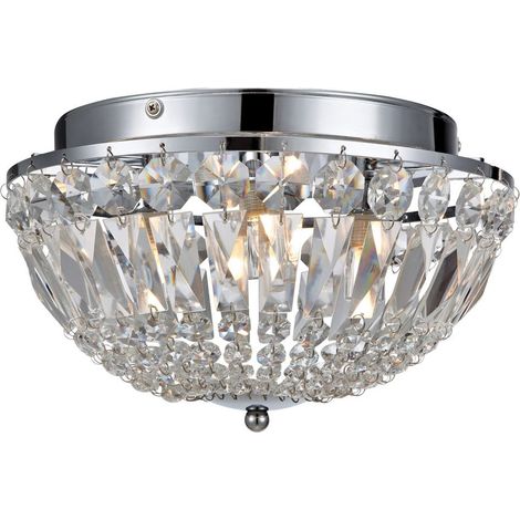 Markslojd ESTELLE - Plafonnier de salle de bains à 3 ampoules Chrome IP44, G9 (1/3)
