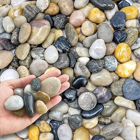 Decorative Pebbles Outdoor Garden Gravel Pebbles Natural River 1-2cm for Vases Aquarium Plants Gardening (1/5)