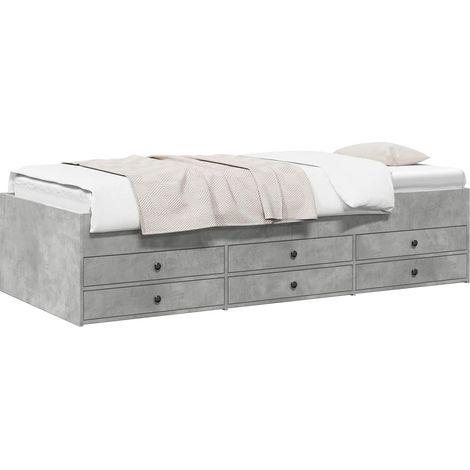 Maison Exclusive - Telaio del letto con storage Grigio Cemento 80 x 200 cm (1/5)