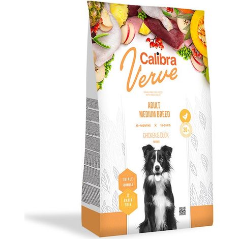 Calibra il cane GF GF Verve Adult Greme Medium Duck Pollo 12kg