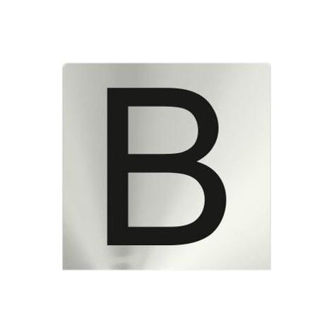 Señal de acero inoxidable adhesiva por letras (B) de 0'8mm 50 x 50 mm SEKURECO (1/2)