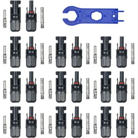 Kabelverbinder – 10 Paare – Stecker/Buchse – 63 A – Schwarz