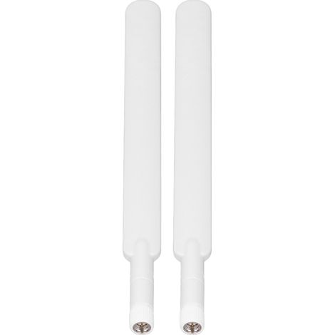 Lot de 2 antennes omnidirectionnelles 4G LTE à gain élevé pour la transmission de données, connecteur SMA mâle pliable et colle blanche