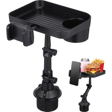 Installation Car Dining Tray with Cup Holder and Phone Stand (1/5)