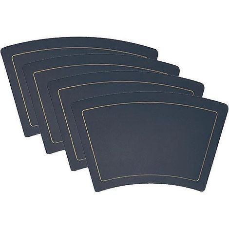 Set aus 4 dreieckigen Platzsets, passend für runde Tische, aus wasserfestem und fleckenabweisendem PU-Leder, perfekt für Weihnachten. (1/5)