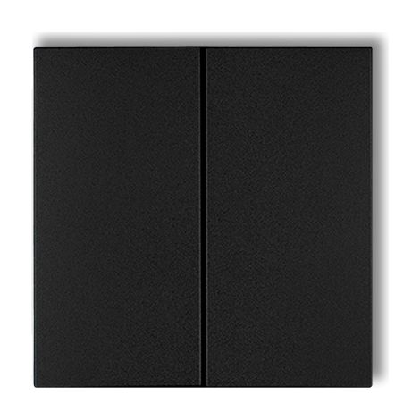 Prodotti complementari Karlik, tasti doppi neri opachi per interruttori deco, icon, flexi, mini (set di due) 12DKL-2