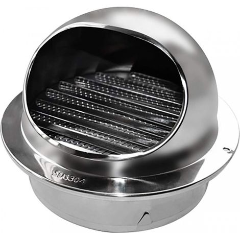 Griglia di ventilazione rotonda in acciaio inossidabile da 100 mm con griglia anti-insetti desineo per tutti gli ambienti umidi,
