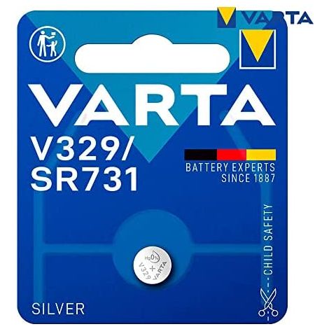 Micropile a bottone varta argento sr73 - v329 1,55v (blister 1 pz) ø7,9x3,1mm (1/2)