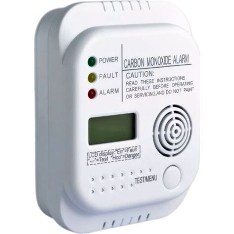 Carbon monoxide detector with temperature display, battery powered, electrochemical sensor, 85 dB alarm (1/4)