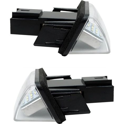2 Pièces Eclairages de Plaque Immatriculation, OEM 6340A3 6340.A3, Feux de laque Lampe de plaque d’immatriculation pour C3 C4 C5 206 207 307 308 406 407 Partner Berlingo (1/5)
