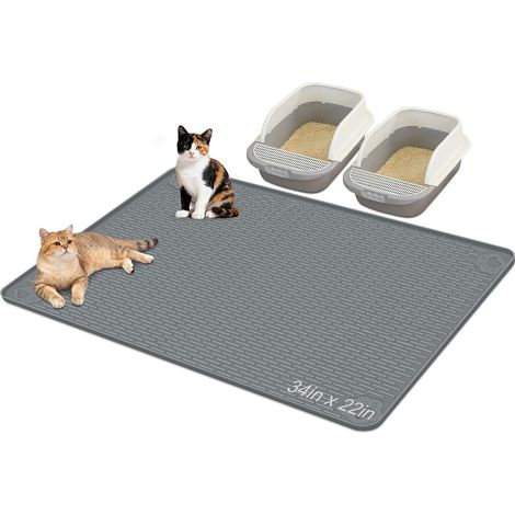Silicone Cat Litter Mat, 86 x 22 cm, Dark Grey (1/5)