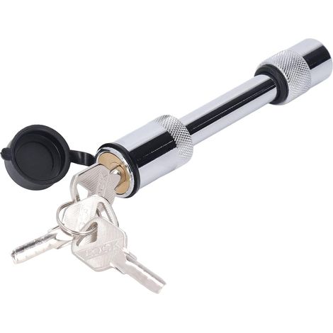 Serrure attelage de Remorque, 5/8" Goupille attelage de Verrouillage de Style Haltère en Acier Inoxydable avec 3 Clés pour Remorque Camion Voiture Bateau (1/5)