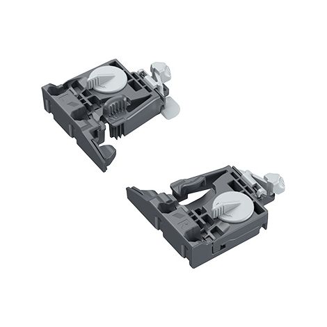 Clips réglage 2d pour coulisses quadro v6 5d et quadro 25 2d - Décor : Anthracite - Matériau : Plastique - Sens : Droit + Gauche - HETTICH