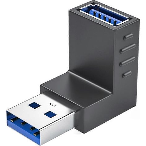 Adaptateur USB vertical, angle haut/bas, angle horizontal gauche/droite, mâle vers femelle (1/5)