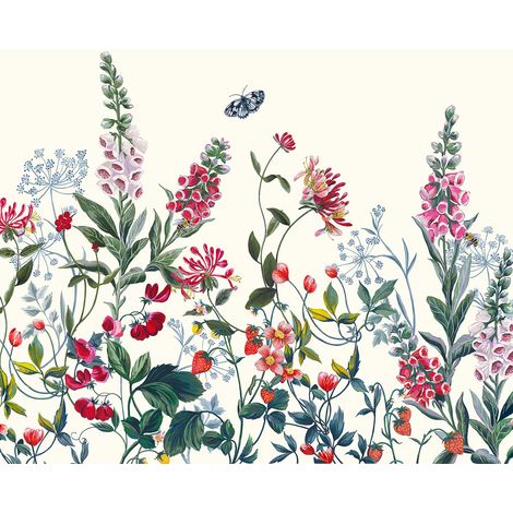Joules Fototapete Permaculture Garden Crème Mural 300x280cm