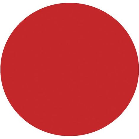 Círculo adhesivo rojo 150 mm para cristal, ideal para señalización de entradas y salidas