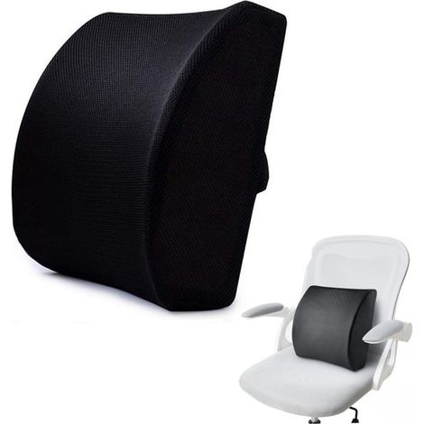 Cuscino ergonomico per la schiena 32 × 34 cm in memory foam per sedie da auto e da ufficio, cuscino ortopedico per la schiena, supporto lombare, supporto per la schiena, supporto lombare (1/5)