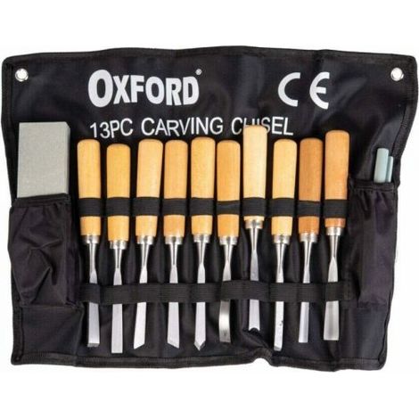 Set kit 13 sgorbie scalpelli scalpello per legno da falegname con astuccio (1/5)