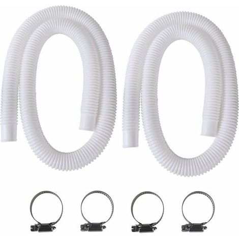 Schwimmbadschlauch, 2 Stück 32 mm Aufstellpoolschlauch, 150 cm/59 Zoll Poolpumpenschlauch für Intex 330 GPH, 530 GPH und 1000 GPH (1/4)
