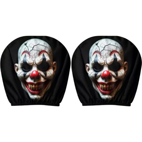 Housses D'Appui-Tête Halloween Visage Fantôme Respirant à Ajustement Housse Protectrice D'Appui-Tête Pour Hommes Femmes Conducteurs SUV Camping-Car (1/5)