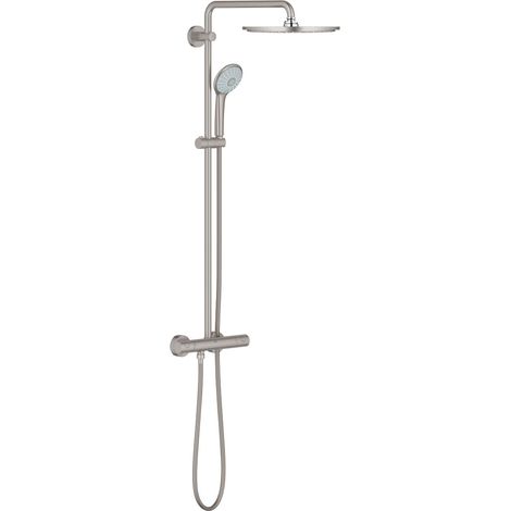 Grohe Euphoria - Duschset 310 mit Thermostat, 3 Strahlarten, Supersteel 26075DC0