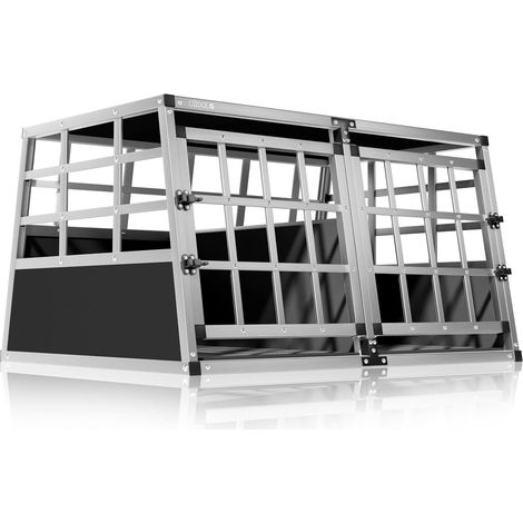 Cadoca Transportín para Perros y Mascotas Aluminio M/L/XL/XXL Jaula de Transporte Resistente Transportín para perros XL