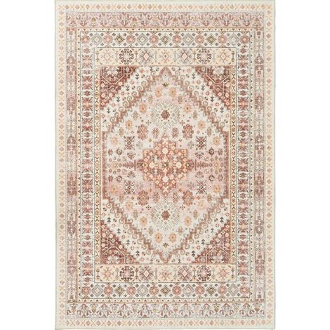 Tapis de salon 4060cm orange imitation cachemire lavé tapis de sol lavable tapis rétro grande surface tapis anti-salissure décoration de la maison (1/4)