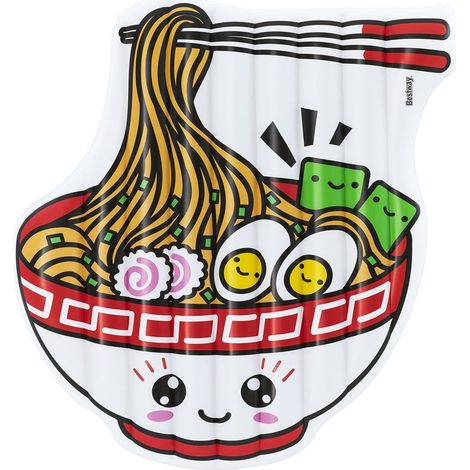 TRADE SHOP - Materassino Isola Gonfiabile Forma Ciotola Ramen 183x168 Cm Spiaggia Piscina 43841 - (1/5)