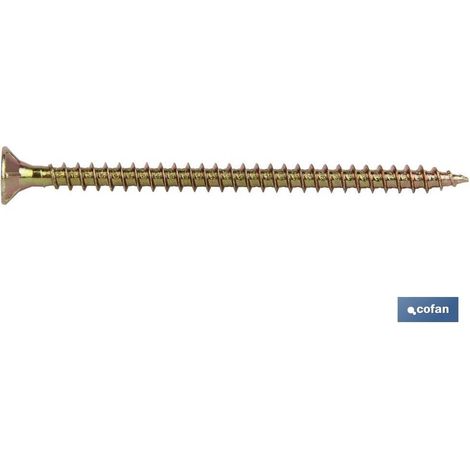 Pack de 200 vis DIN-7505A PZ M-6x70 pour aggloméré