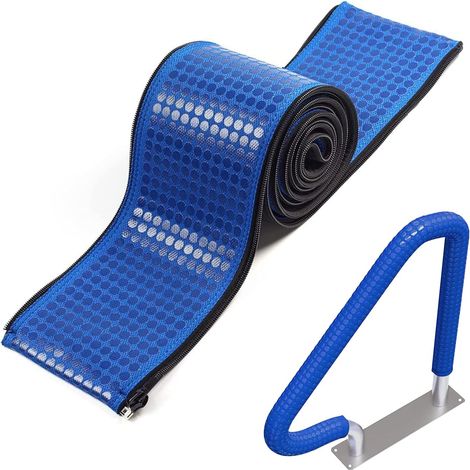 Housse de confort antidérapante pour piscine au sol et hors sol, échelle en néoprène, bleu (1,8 m) (1/5)
