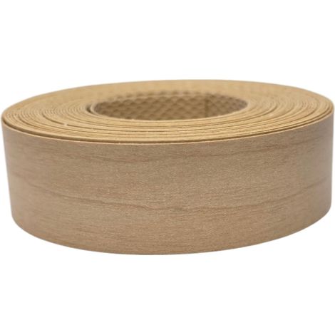 1x Bande de Chant Thermocollant 21mm x 5m Epaisseur 0,50mm Mélaminé Facile à Appliquer Bricolage Étagère Meuble Panneau Bois Durable, Bouleau (1/3)
