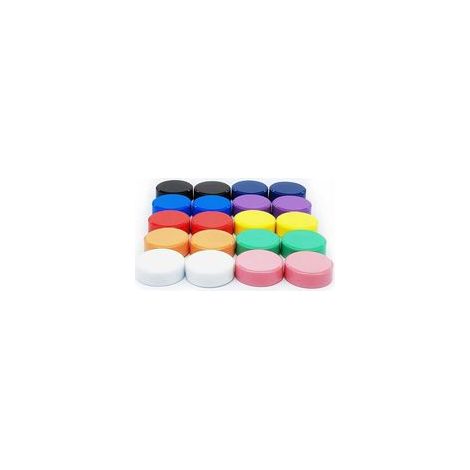 Set mit 40 Kühlschrankmagneten, magnetischer Kühlschrankmagnet, leistungsstarker Magnet, kleine runde bunte dekorative Magnete für Kühlschrank-Magnettafel, Whiteboard, Klassenzimmer, Büro, Schließfäch