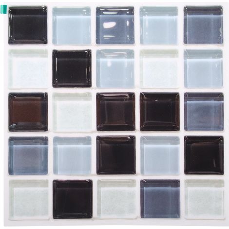 Set mit 6 selbstklebenden 3D-PVC-Mosaik-Wandaufklebern zur Schlafzimmerdekoration (1/5)