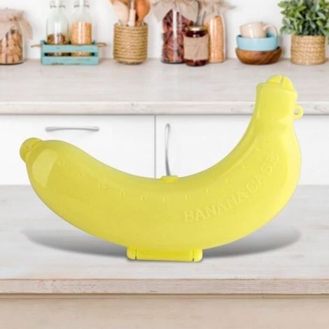 Mignon 3 couleurs fruits banane protecteur boîte titulaire cas déjeuner conteneur stockage nouveau (1/4)