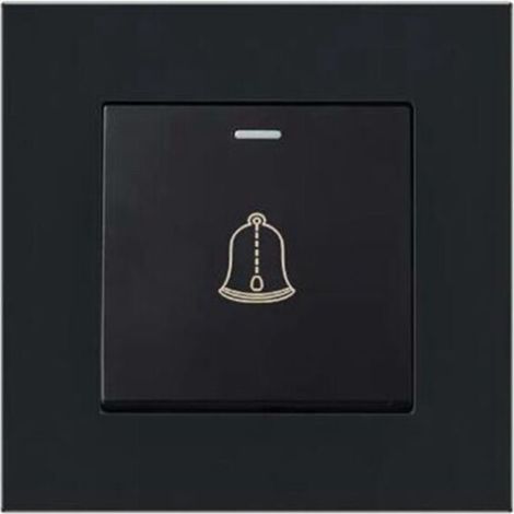 Bouton de sonnette extérieure sans fil étanche, interrupteur 220-250V, diamètre 8,6 cm (3,38 pouces) – (1/5)