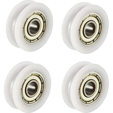 4pcs U roue de guide de roue de rainure Poulie de roulement de boule scellée 6 32 10mm 0.23 " 1.39 (1/2)