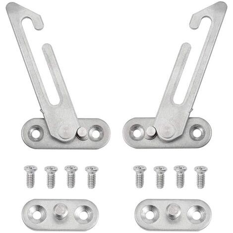 BUNTHAUS Lot de 2 entrebâilleurs de fenêtre en UPVC, en acier inoxydable 304, verrous de sécurité pour enfants avec vis pour fenêtre gauche et droite (1/5)