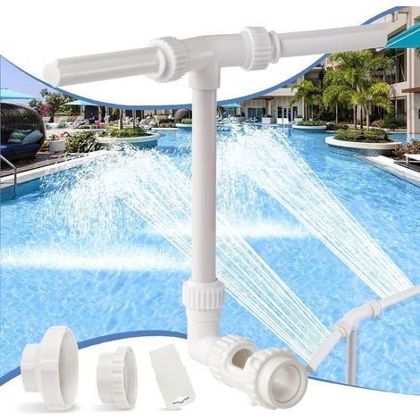 Piscine cascade, double pulvérisation, accessoire de piscine réglable, cascade avec adaptateur aérateur pour spa enterré et températures d'eau chaude