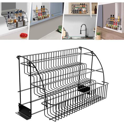 3 Etagen Gewürzregale Küchenregal Schrank Ständer Aufbewahrung Organizer Rack