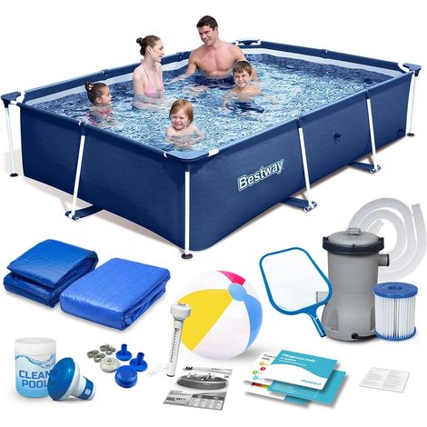 Rahmengartenpool 259x170x61 cm Set 15in1 Bestway 56403N