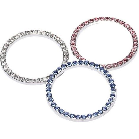 Car decoration crystal car ring sticker badge, crystal metal ring sticker (1/4)