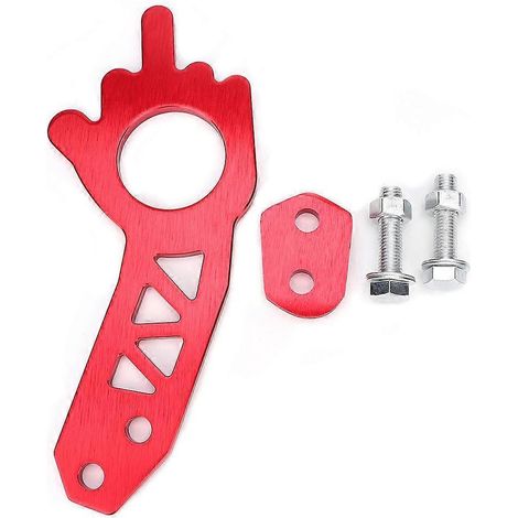 Kit d'anneaux de remorquage universels en alliage d'aluminium rouge pour voiture et camion, avant et arrière (1/4)