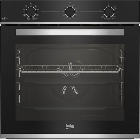 Beko b100 BBIMA13100X Forno multifunzione tre manopole con Air Fry in cristallo nero e inox (1/5)