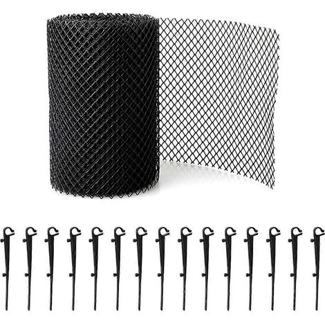 Filet de protection pour gouttière en maille, tapis de protection contre les feuilles, bloc de protection pour gouttière -- (1/5)