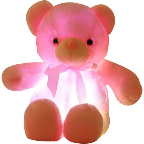 Ours en peluche LED Gelentea, jouet en peluche coloré et lumineux pour enfants et adultes, cadeau d'anniversaire (1/5)