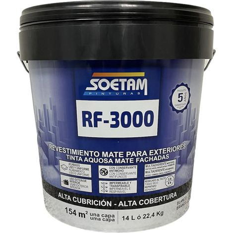 Pittura bianca per esterni 14 L / 22,4 kg RF3000 Rivestimento opaco per esterni Pittura per facciate Pittura per pareti (1/5)