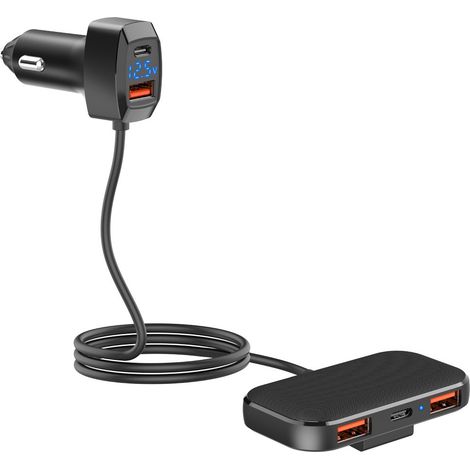 5-Port-Multifunktions-Schnellladekabel für Autos, Kfz-Handyladegerät, Smart-Erweiterungs-Kfz-Ladegerät SC02 -- SC02 (31W) (1/4)