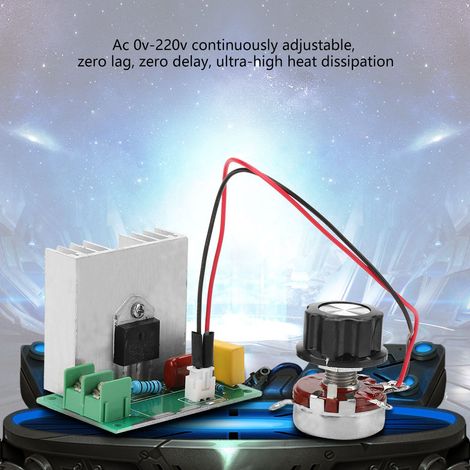 Variateur de vitesse pour moteur AC 0-220V 4000W 40A, régulateur de tension avec variateur LED, contrôleur de vitesse moteur électrique (1/5)