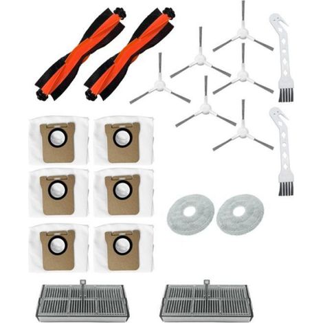 Brosse Principale - Brosse Latérale - Filtre - Sac À Poussière - Pour Robot Balayeur - Compatible M30S - Lot Complet (1/5)