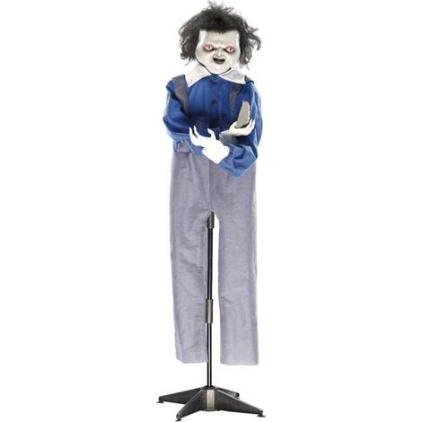 Automate Halloween - PTIT CLOWN - Double tête - 180 cm - Décoration animée - Effets sonores - Effets lumineux (1/5)